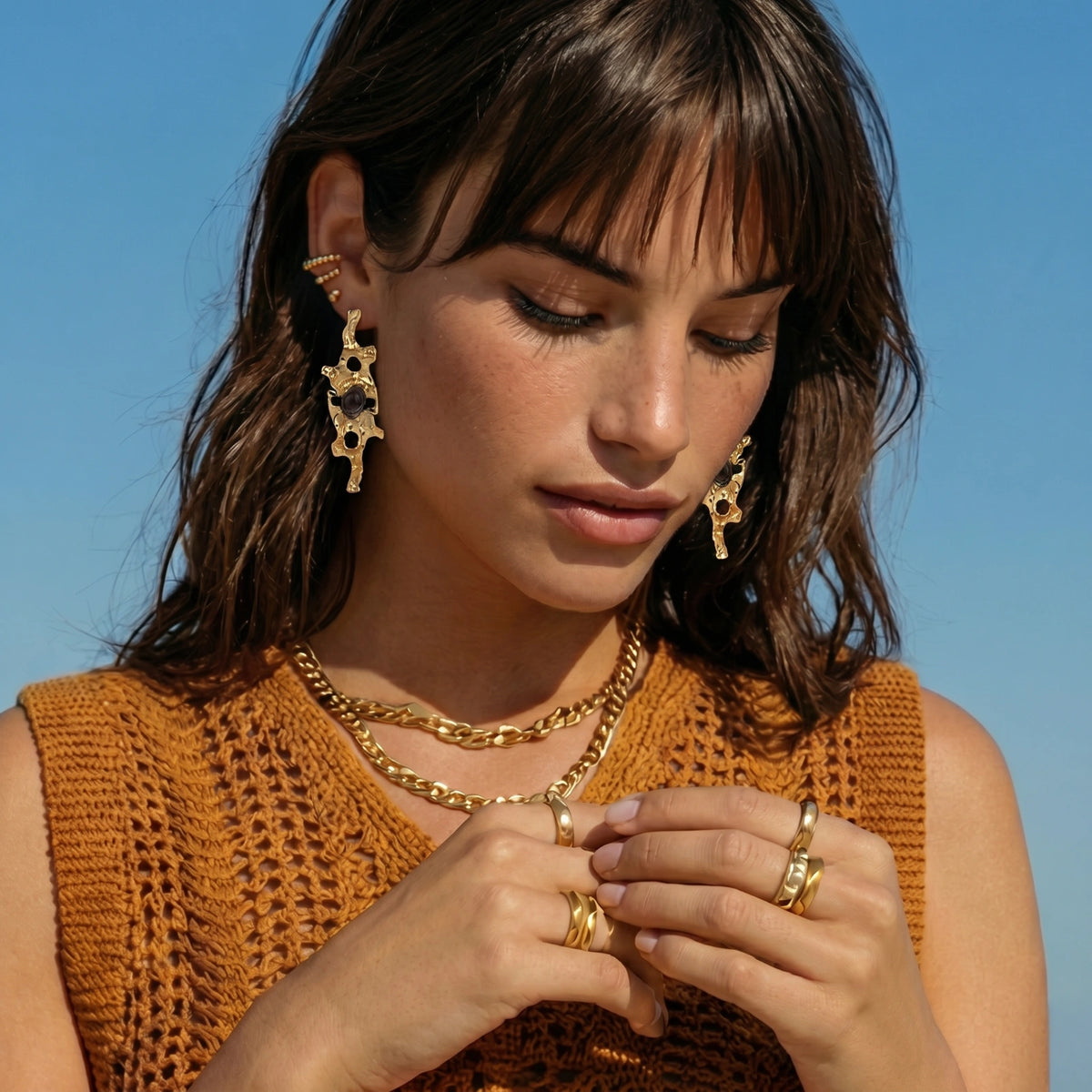 Liquid Gold Flow Earrings